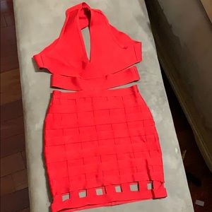 Bandage halter top dress